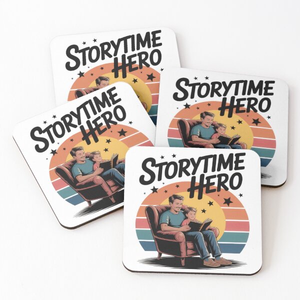 Item preview, Storytime Hero – Retro Father-Child Reading Moment designed and sold by EpicMediaShop.