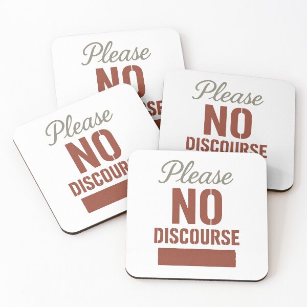 Item preview, Please No Discourse – Bold Anti-Drama Typography Art designed and sold by Shoot-The-Moon.