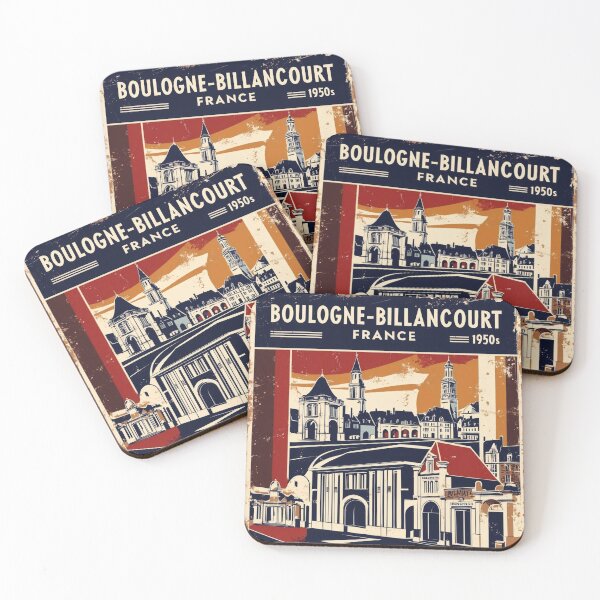 Item preview, Boulogne Billancourt France 1950s Vintage Travel Tourism designed and sold by TravelersGems.