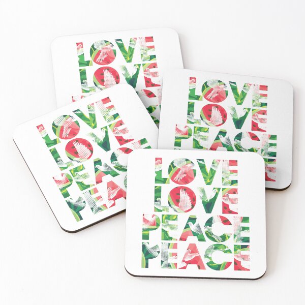 Item preview, Love Love Peace Peace, Watermelon & Doves Charity Design - Free Palestine, Free Gaza, Save Palestine, Save Gaza, Eurovision Song Contest - Eurovision Song Contest 2025, ESC2025 ESC designed and sold by Vision-Tees.