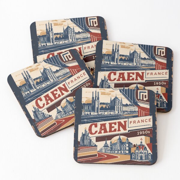 Item preview, Caen France 1950s Vintage Travel Tourism designed and sold by TravelersGems.