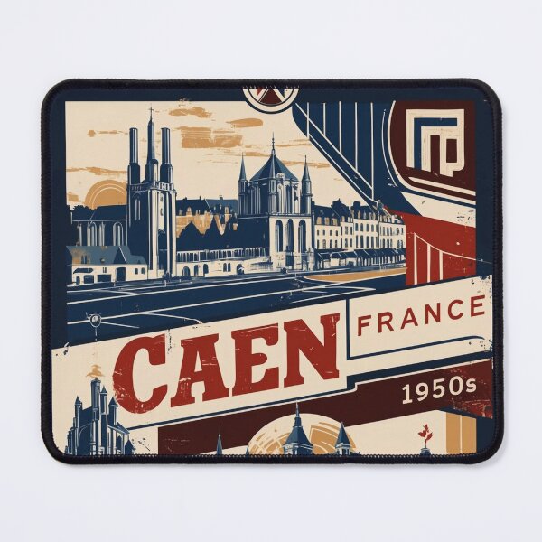 Item preview, Caen France 1950s Vintage Travel Tourism designed and sold by TravelersGems.