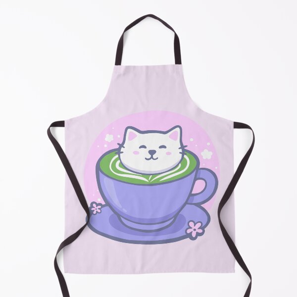 Item preview, Kawaii Cat in Matcha Cup – Cute Green Tea Aesthetic Art designed and sold by Tattyarts.