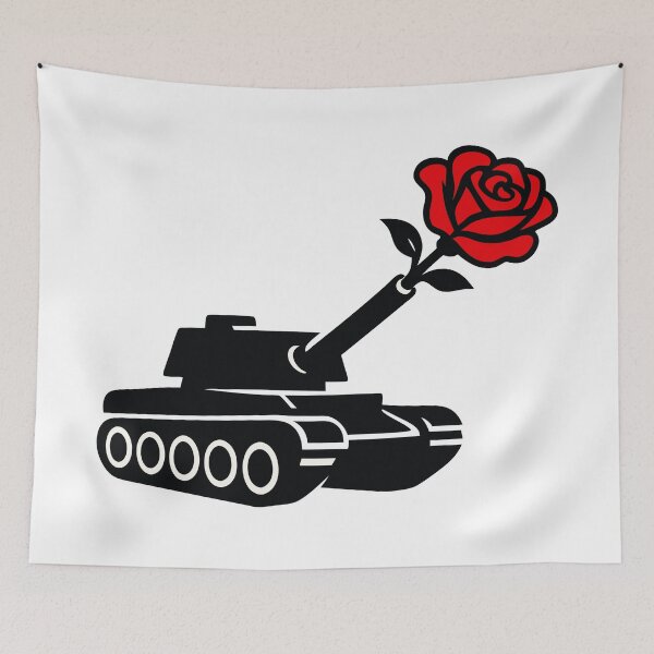Item preview, Floral Rose Tank Anti War Pacifism designed and sold by Blok45.