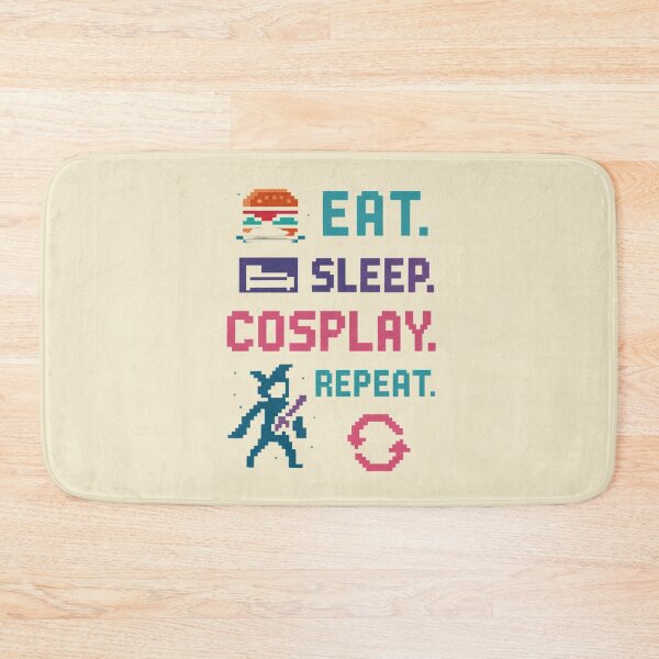 Item preview, Eat. Sleep. Cosplay. Repeat. – Retro Pixel Art designed and sold by Meandmyshop.