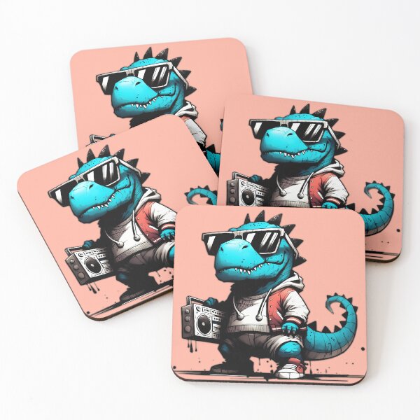 Item preview, Hip-Hop Dino Swagger – The Coolest Blue Raptor in the Game! designed and sold by DopeVibeStuff.