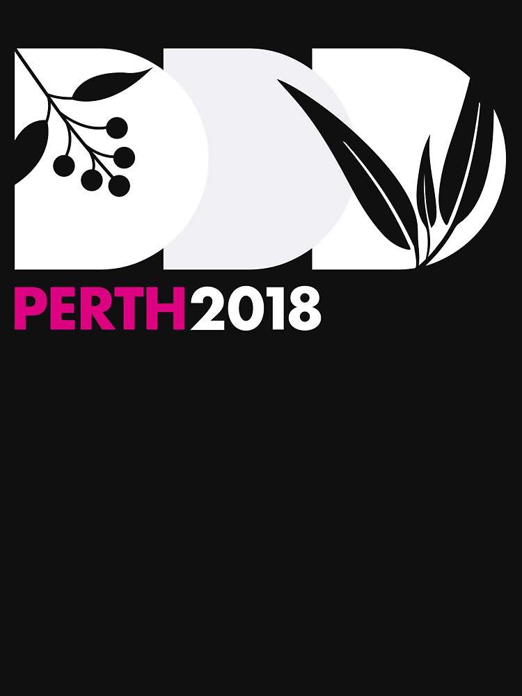 Thumbnail 7 of 7, Essential T-Shirt, DDD Perth 2018 Native Collection - White and Pink designed and sold by dddperth.