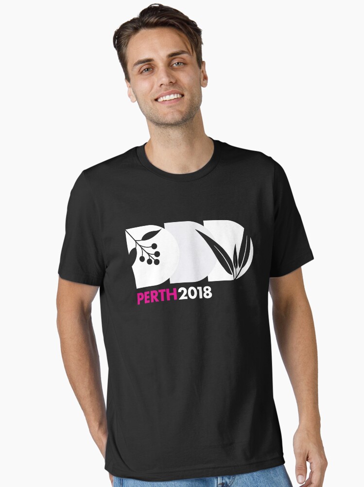 Thumbnail 1 of 7, Essential T-Shirt, DDD Perth 2018 Native Collection - White and Pink designed and sold by dddperth.