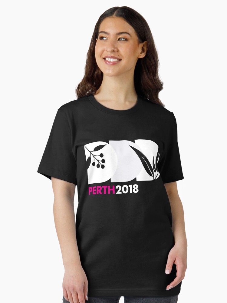 Thumbnail 2 of 7, Essential T-Shirt, DDD Perth 2018 Native Collection - White and Pink designed and sold by dddperth.