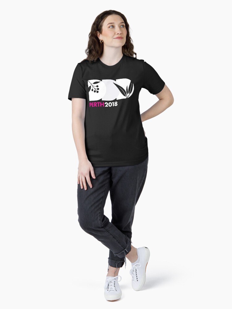 Thumbnail 4 of 7, Essential T-Shirt, DDD Perth 2018 Native Collection - White and Pink designed and sold by dddperth.