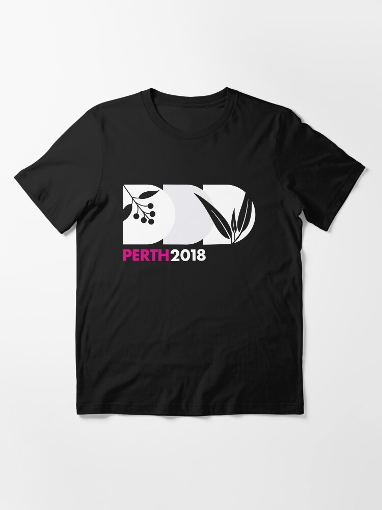 Thumbnail 3 of 7, Essential T-Shirt, DDD Perth 2018 Native Collection - White and Pink designed and sold by dddperth.