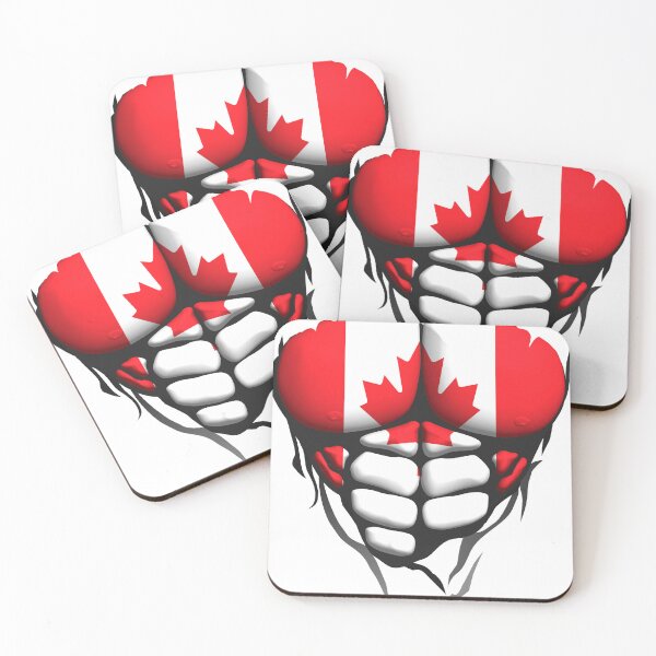 Item preview, Muscle torso canada canadian flag body muscle abs pectorals designed and sold by Achille3777.