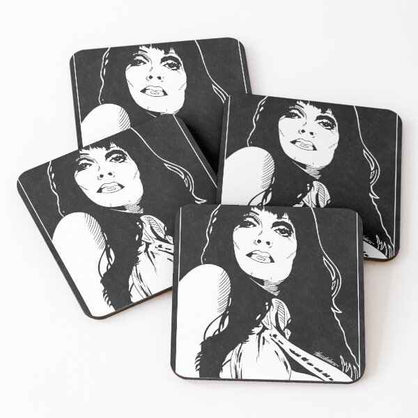 Item preview, VAMPIRELLA (Black and White) designed and sold by FamousWeirdosRB.