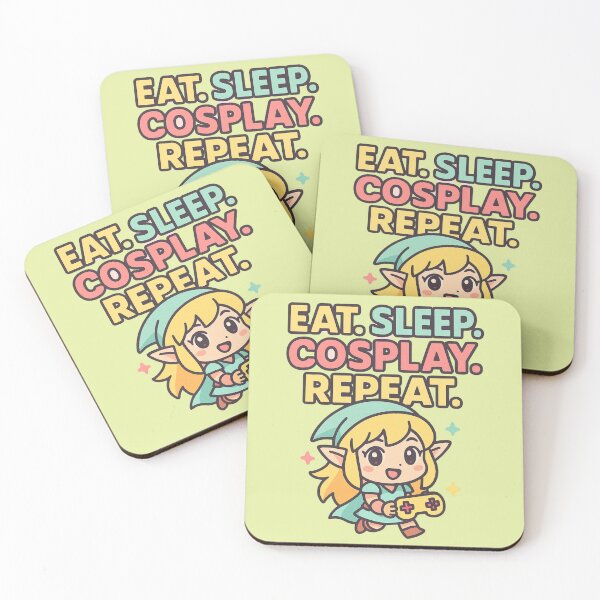 Item preview, Eat. Sleep. Cosplay. Repeat. – Chibi Pastel Cosplayer designed and sold by Meandmyshop.