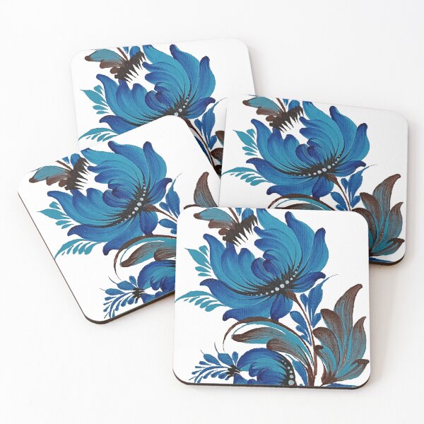 Item preview, Branch of blue flowers designed and sold by MALVA UA.