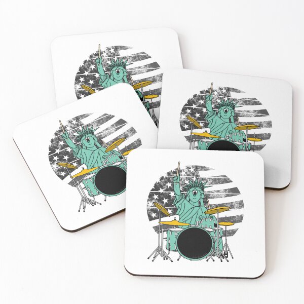 Item preview, Statue Of Liberty Drums 4th July Drummer Musician designed and sold by doodlerob.
