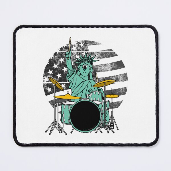 Item preview, Statue Of Liberty Drums 4th July Drummer Musician designed and sold by doodlerob.