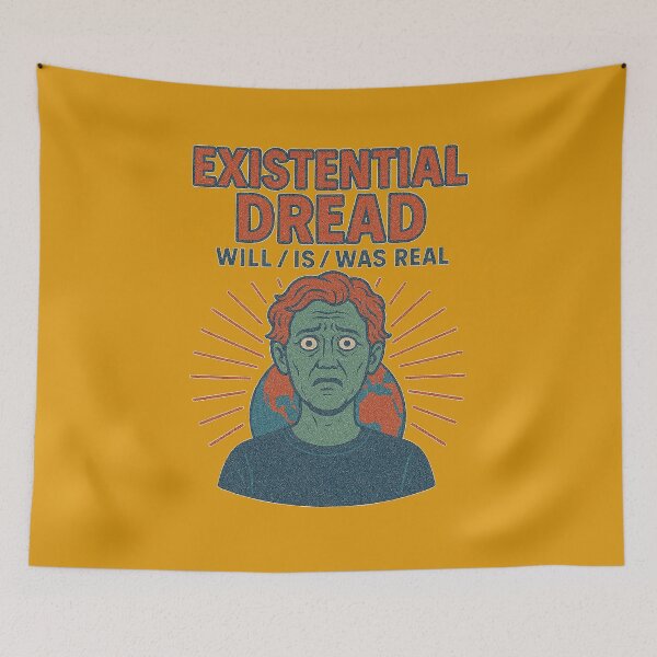 Item preview, Existential Dread Is Real – Dark Humor Philosophy Design designed and sold by Living Warrior Designs.