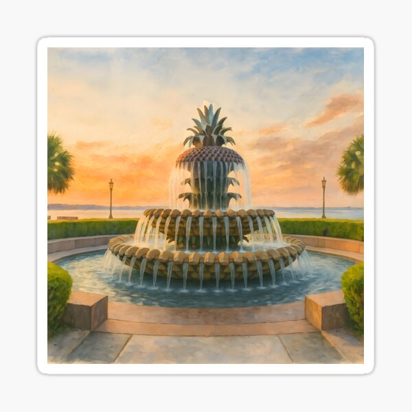 Item preview, Lowcountry Landmark: Pineapple Serenity designed and sold by Frog Level Treasures.
