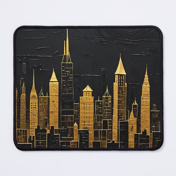 Item preview, Black & Gold City Skyline no1 designed and sold by Lizetteh.