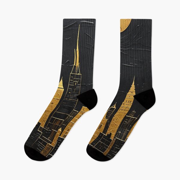 Item preview, Black & Gold City Skyline no1 designed and sold by Lizetteh.