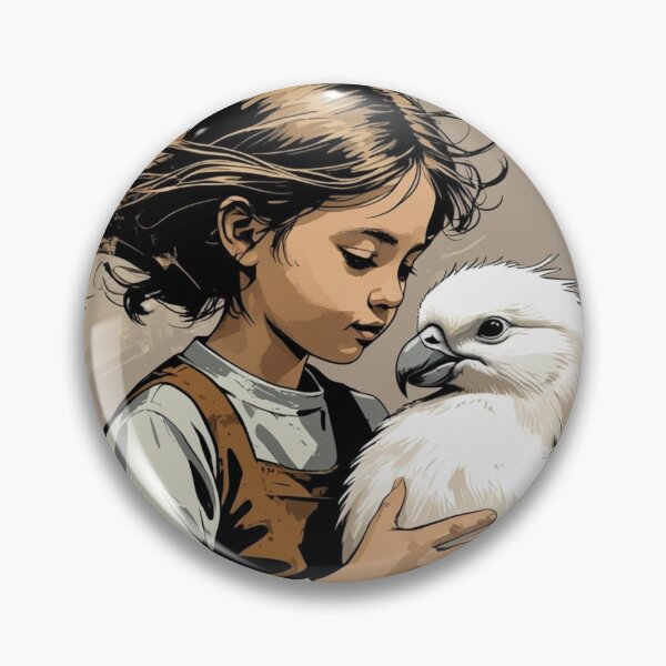 Item preview, Girl holding a white bird designed and sold by AlinaSCorner.