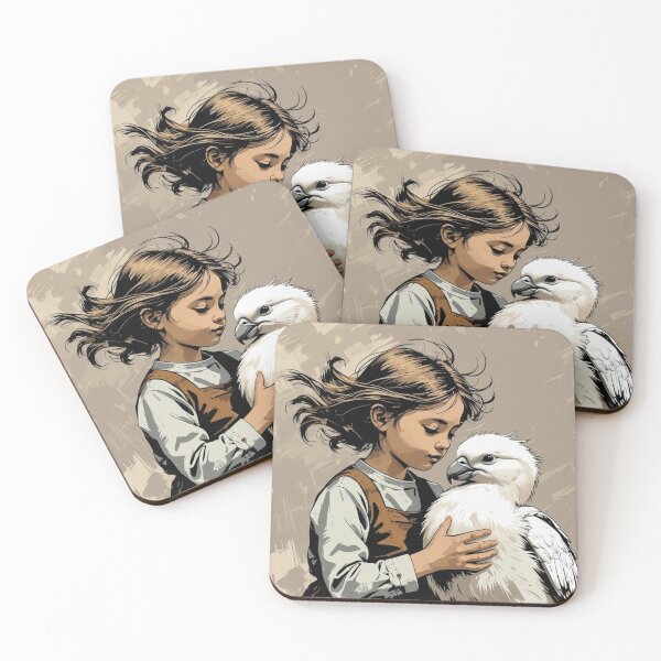 Item preview, Girl holding a white bird designed and sold by AlinaSCorner.