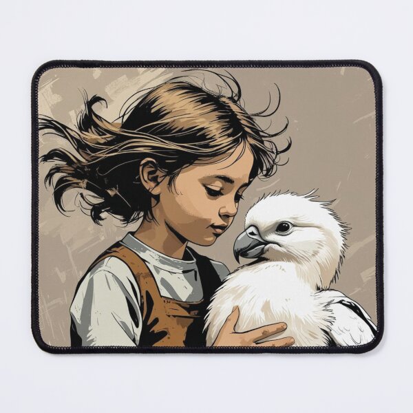 Item preview, Girl holding a white bird designed and sold by AlinaSCorner.