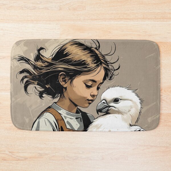 Item preview, Girl holding a white bird designed and sold by AlinaSCorner.
