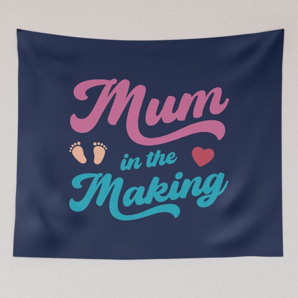 Item preview, Mum in the Making (Colour Text on Blue) designed and sold by STUDIO-72.