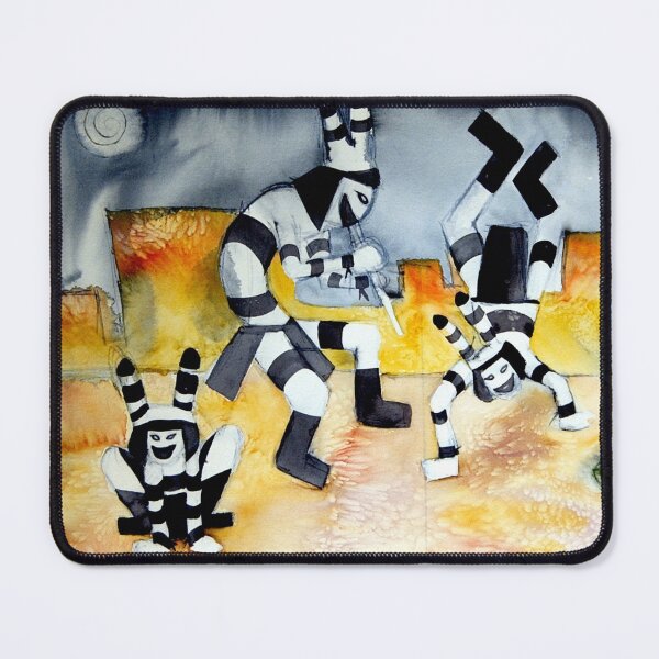 Item preview, Clown Dance - Native-Inspired Tribal Dance Figures in Watercolor designed and sold by Neely Stewart.