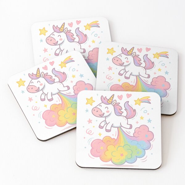 Item preview, Rainbow Unicorn Fart – Cute Kawaii Pastel Design designed and sold by GirlyPopped.