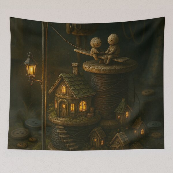 Item preview, Tiny Spool Village in the Sewing Room designed and sold by RinWinArts.