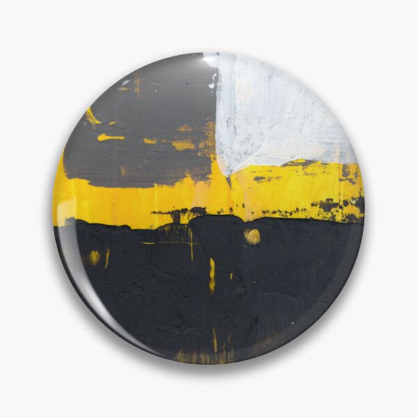 Item preview, Yellow Black White Gray Grey Textured Art Lines Brushed Artwork Original Painting Acrylic  designed and sold by pngrktes-art.