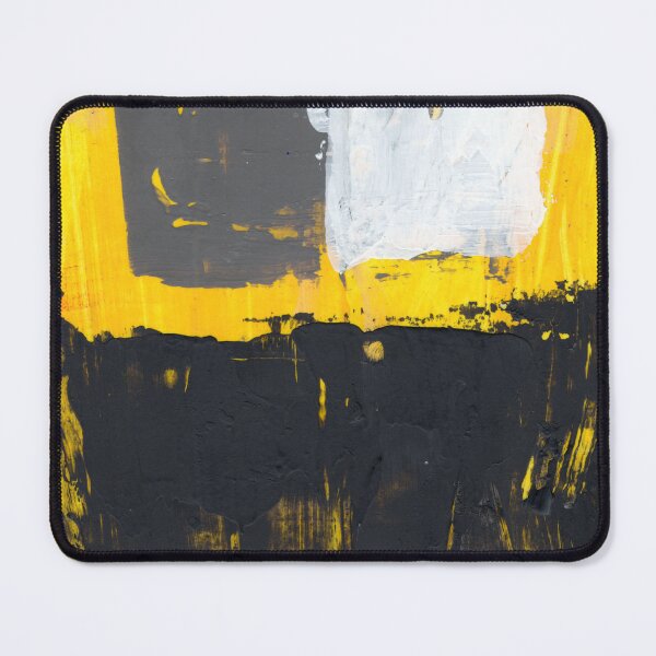 Item preview, Yellow Black White Gray Grey Textured Art Lines Brushed Artwork Original Painting Acrylic  designed and sold by pngrktes-art.