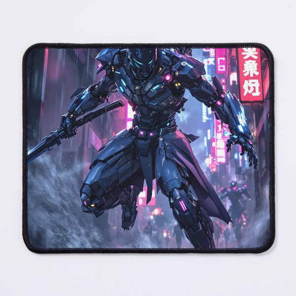 Item preview, Neon Samurai in Cyberpunk Alley designed and sold by oanaunciuleanu.