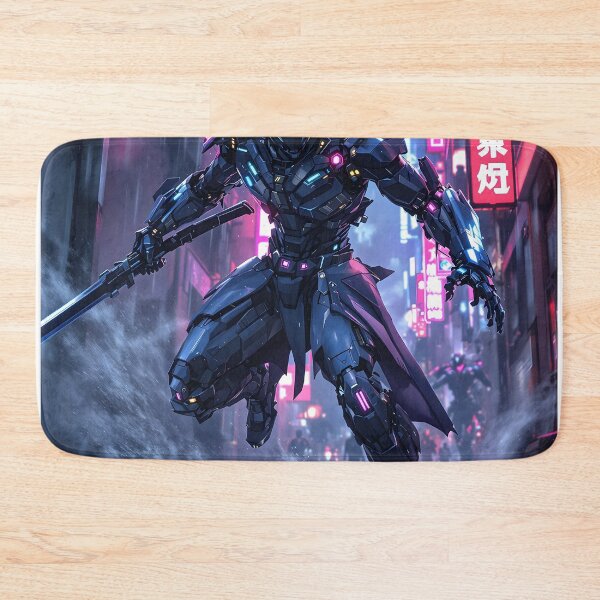 Item preview, Neon Samurai in Cyberpunk Alley designed and sold by oanaunciuleanu.