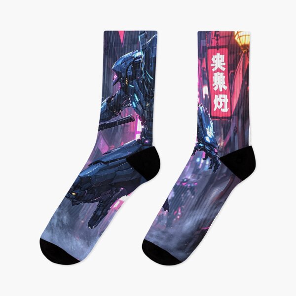 Item preview, Neon Samurai in Cyberpunk Alley designed and sold by oanaunciuleanu.