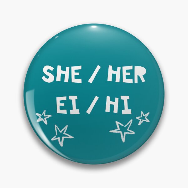 Item preview, She/her ei/hi English and Welsh pronouns (teal) designed and sold by GabriellaWilde.