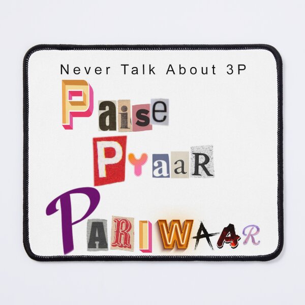 Item preview, Paise Pyaar Pariwar – Never Talk about 3P - Hindi Typography Design designed and sold by Sunny Rathor.