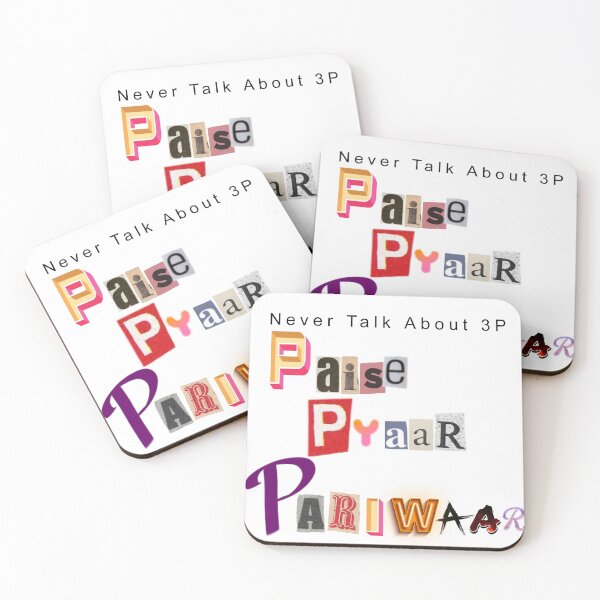 Item preview, Paise Pyaar Pariwar – Never Talk about 3P - Hindi Typography Design designed and sold by Sunny Rathor.