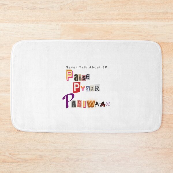 Item preview, Paise Pyaar Pariwar – Never Talk about 3P - Hindi Typography Design designed and sold by Sunny Rathor.
