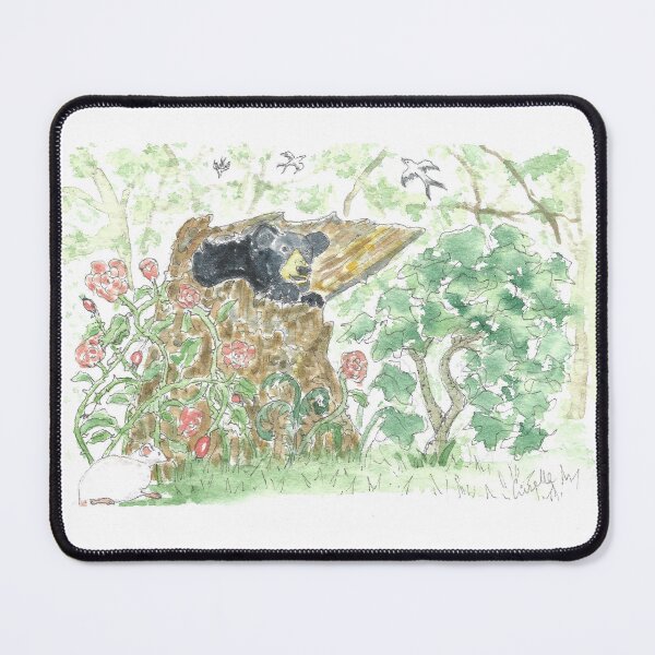 Item preview, Bear in a tree stump designed and sold by GiselleSellier.