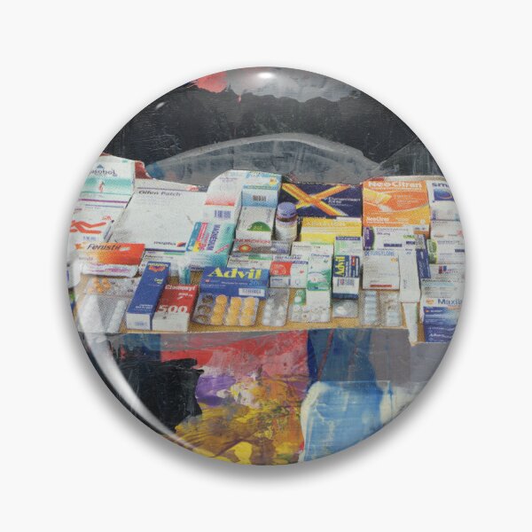 Item preview, Abstract Collage Medication Displayed Table Organized Art Textured Painting Acrylic Paper designed and sold by pngrktes-art.