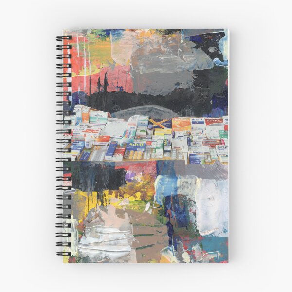 Item preview, Abstract Collage Medication Displayed Table Organized Art Textured Painting Acrylic Paper designed and sold by pngrktes-art.