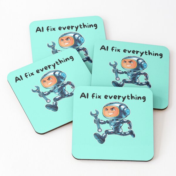 Item preview, AI Fix Everything – Funny Tech Quote Design designed and sold by AIRONY.DESIGNS.