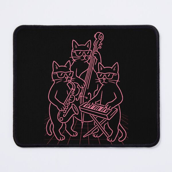 Item preview, Retro Neon Jazz Cats – Cool Kitty Band Playing Sax, Bass & Keys designed and sold by Shoot-The-Moon.