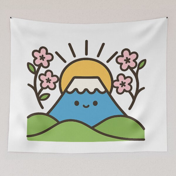 Item preview, Kawaii Mount Fuji Cherry Blossom Japanese Landscape designed and sold by NipponPop.