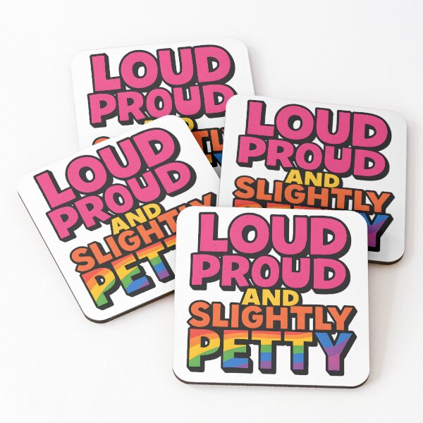 Item preview, Loud Proud And Slightly Petty – Bold Pride Typography designed and sold by Haus Of Sin.