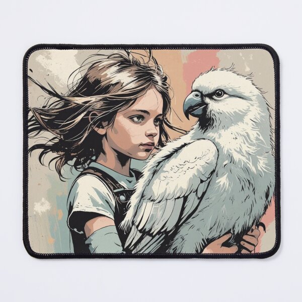 Item preview, Girl holding a white bird 2 designed and sold by AlinaSCorner.